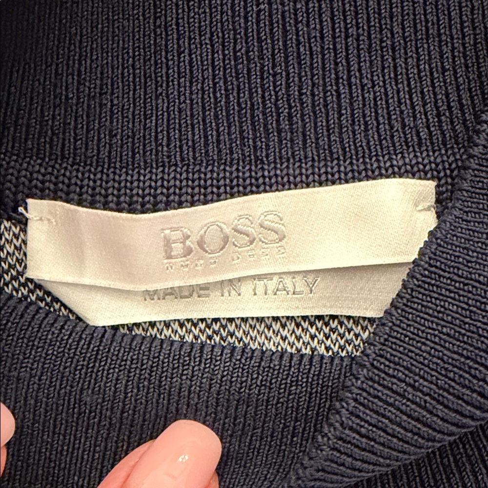 BOSS Faryna Houndstooth Check Short Sleeve Sweater - Picture 6 of 11